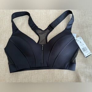 adidas Black Zip Front Sports Bra